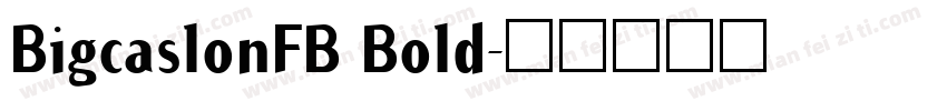 BigcaslonFB Bold字体转换